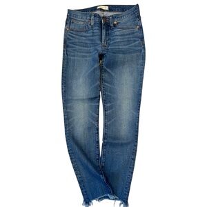 MADEWELL High Rise Skinny Crop Jeans 28 Factory Fray Excel. Used Once Condition